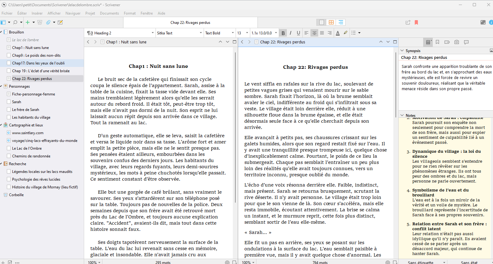 Scrivener logiciel d'écriture pour écrire un livre