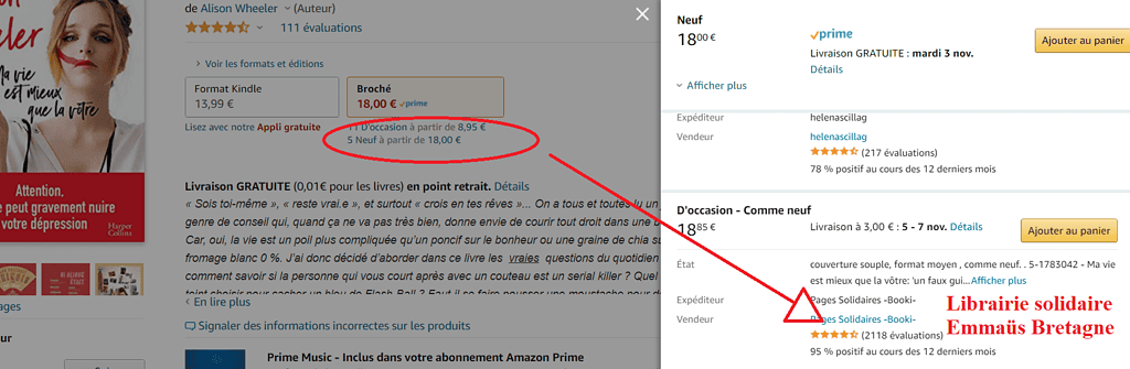 Acheter livres à offrir sur marketplace